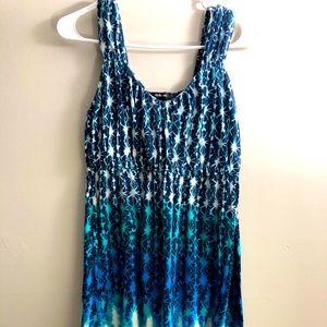 Mini no sleeves asymmetrical dress